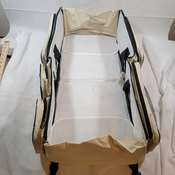 Luxtrada 3 in 1 Diaper Bag Multi-function Baby Diaper Changing Station Tan Brown - Picture 9 of 15